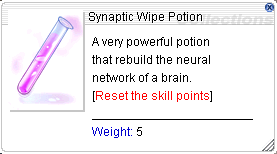 Synaptic Wipe Potion (Skill Reset)