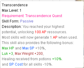 Transcendence Skill